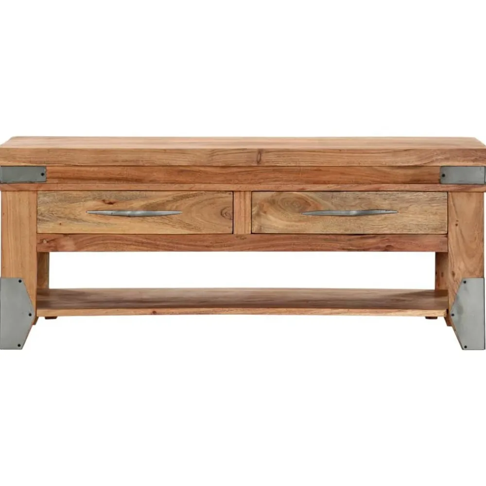 vidaXL Table basse 110x52x45 cm Bois d'acacia solide
