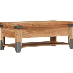 vidaXL Table basse 110x52x45 cm Bois d'acacia solide
