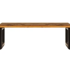 Tables-vidaXL Table basse 100x50x35 cm Bois de récupération solide et acier