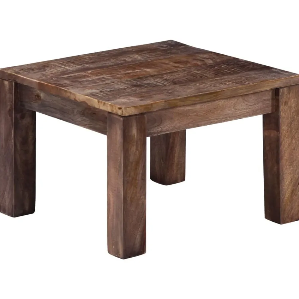 Tables-vidaXL Table basse 50x50x35 cm Bois de manguier massif