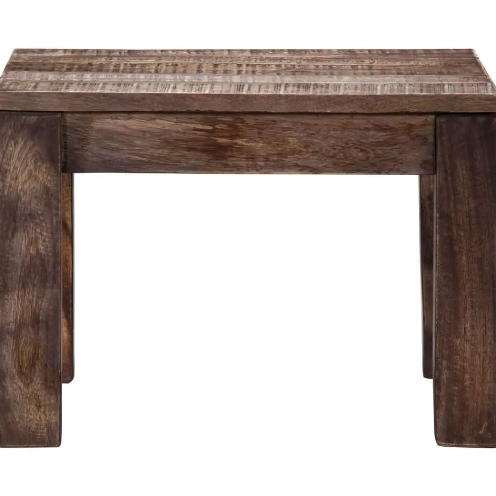 Tables-vidaXL Table basse 50x50x35 cm Bois de manguier massif