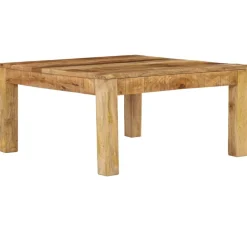 Tables-vidaXL Table basse 80x80x40 cm Bois de manguier massif