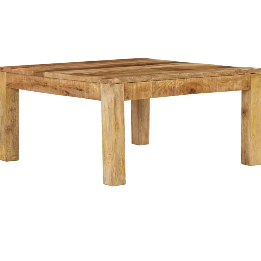 Tables-vidaXL Table basse 80x80x40 cm Bois de manguier massif