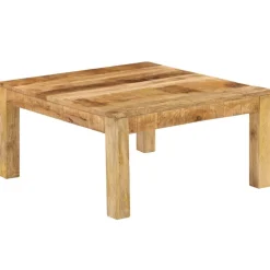 Tables-vidaXL Table basse 80x80x40 cm Bois de manguier massif