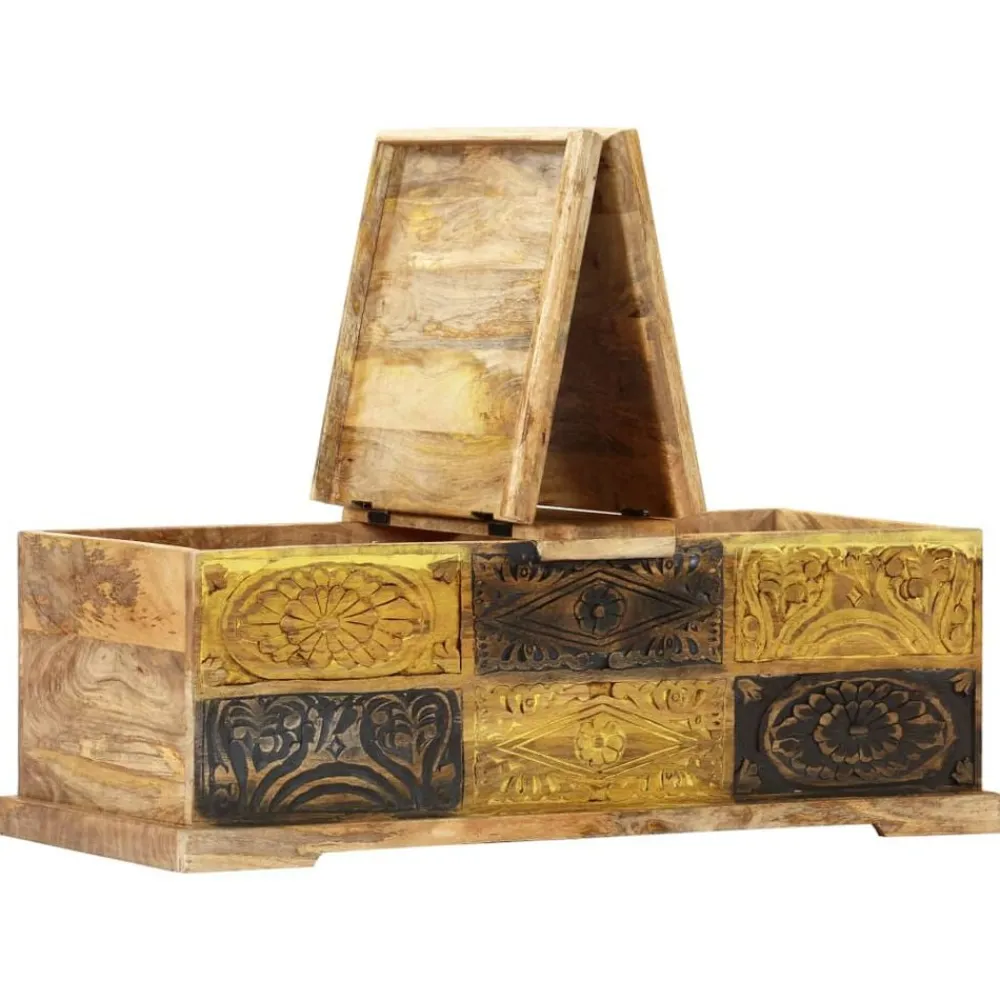 Tables-vidaXL Table basse 100x50x35 cm Bois de manguier massif