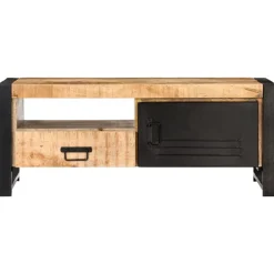 vidaXL Table basse 100x50x40 cm Bois de manguier brut