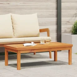 Mobilier De Jardin-vidaXL Table basse 100x50x33 cm bois d'acacia massif Cr&egrave;me