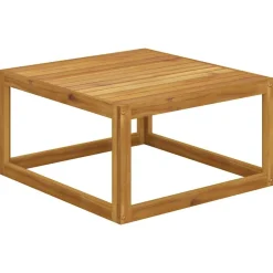 Mobilier De Jardin-vidaXL Table basse 68x68x29 cm Bois d'acacia solide Crème