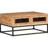 vidaXL Table basse 90x60x40 cm Bois d'acacia massif