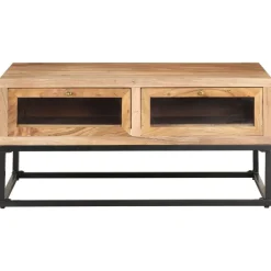 vidaXL Table basse 90x60x40 cm Bois d'acacia massif