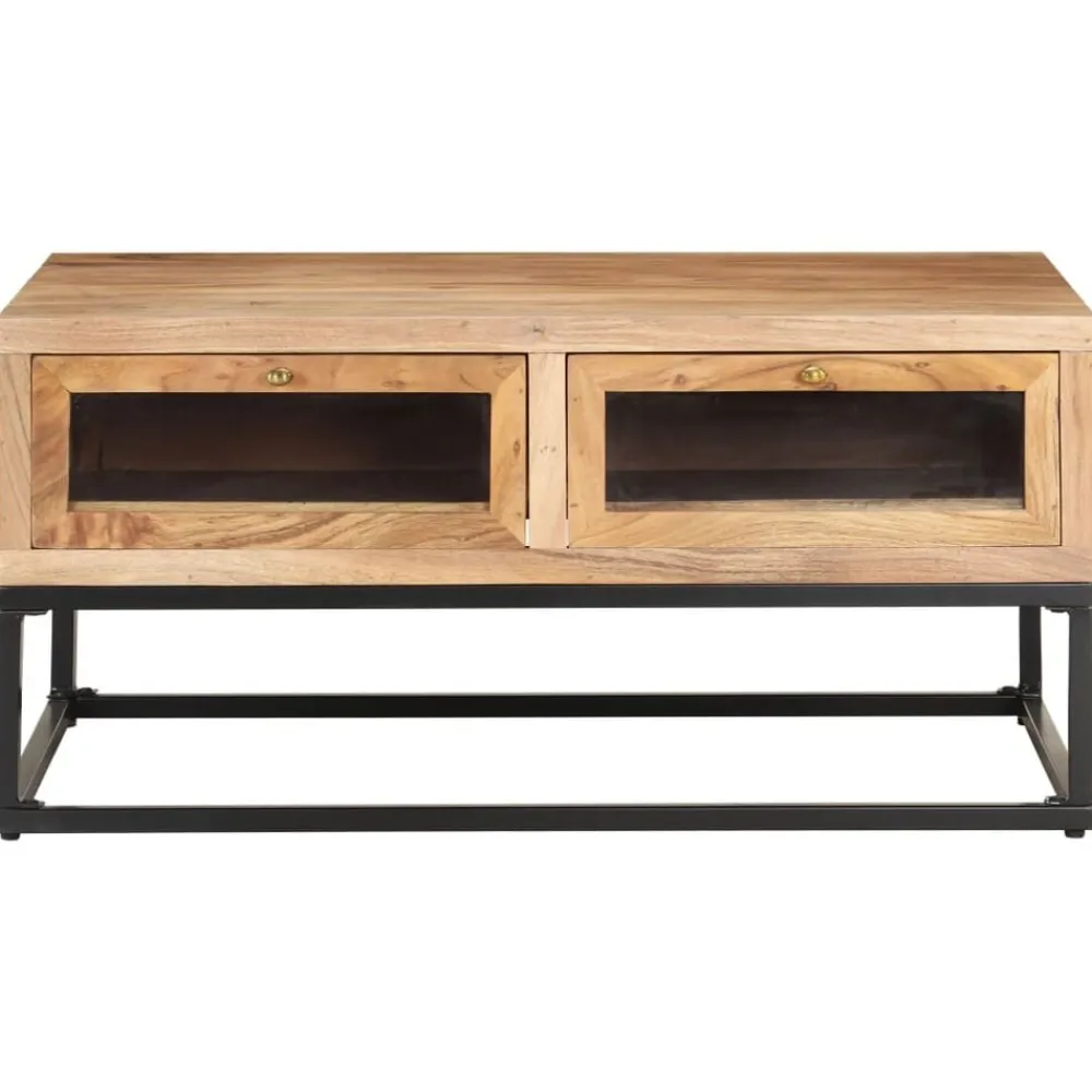 vidaXL Table basse 90x60x40 cm Bois d'acacia massif