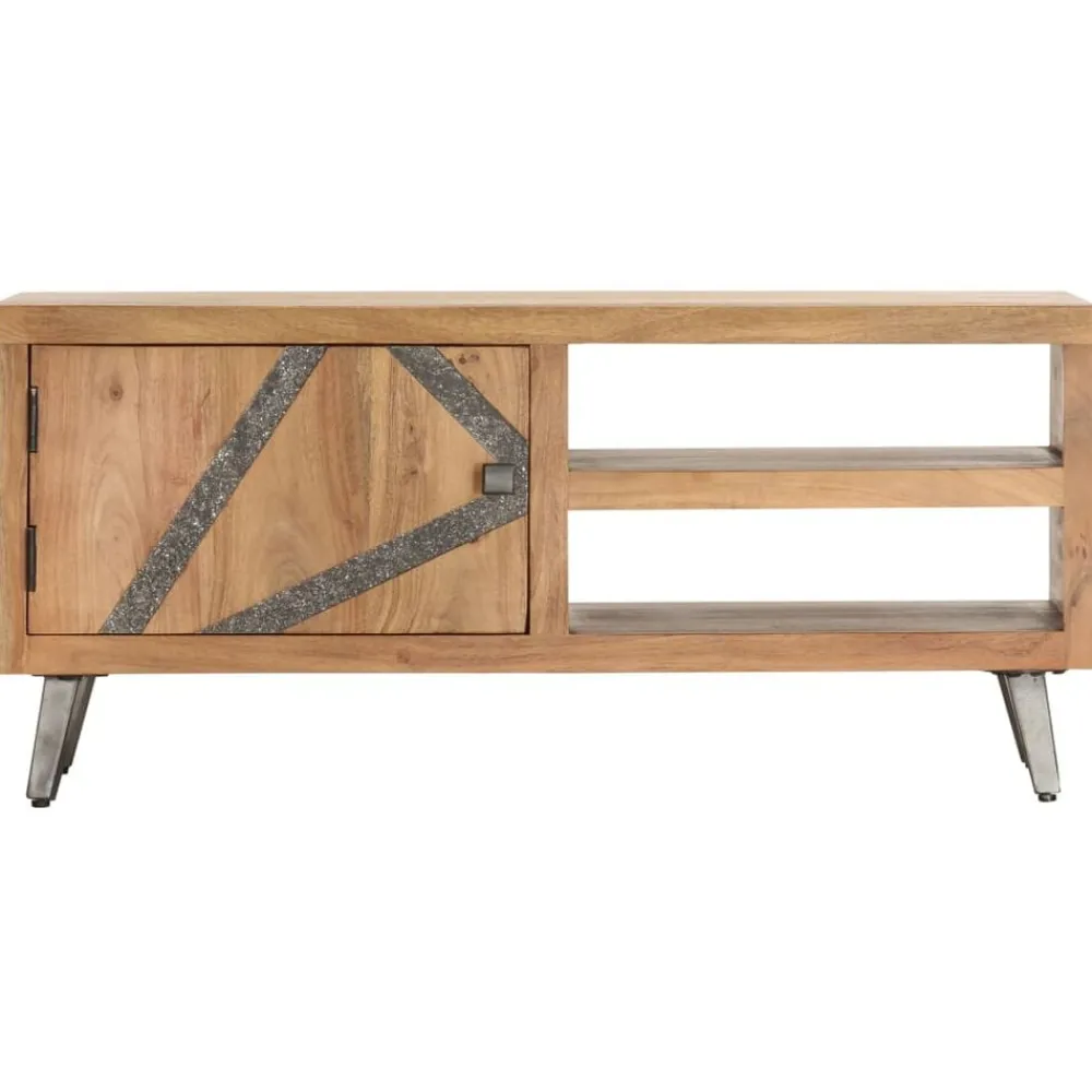 vidaXL Table basse 90x45x40 cm Bois d'acacia massif