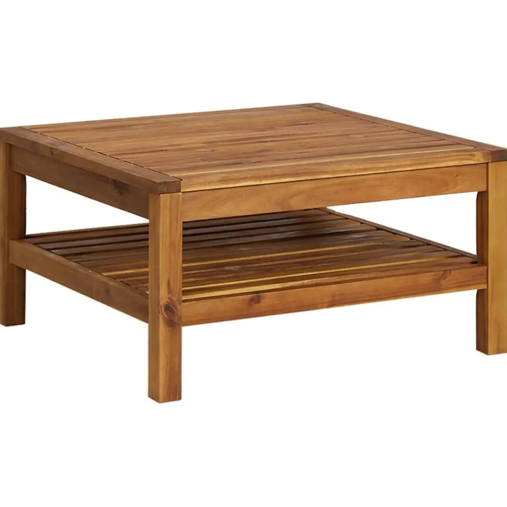 vidaXL Table basse 65x65x35 cm Bois d'acacia solide