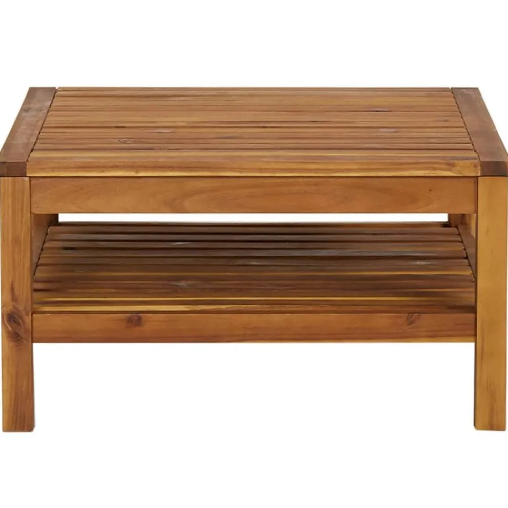 vidaXL Table basse 65x65x35 cm Bois d'acacia solide