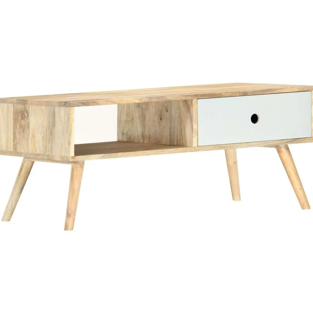 Tables-vidaXL Table basse 90x50x40 cm Bois de manguier massif