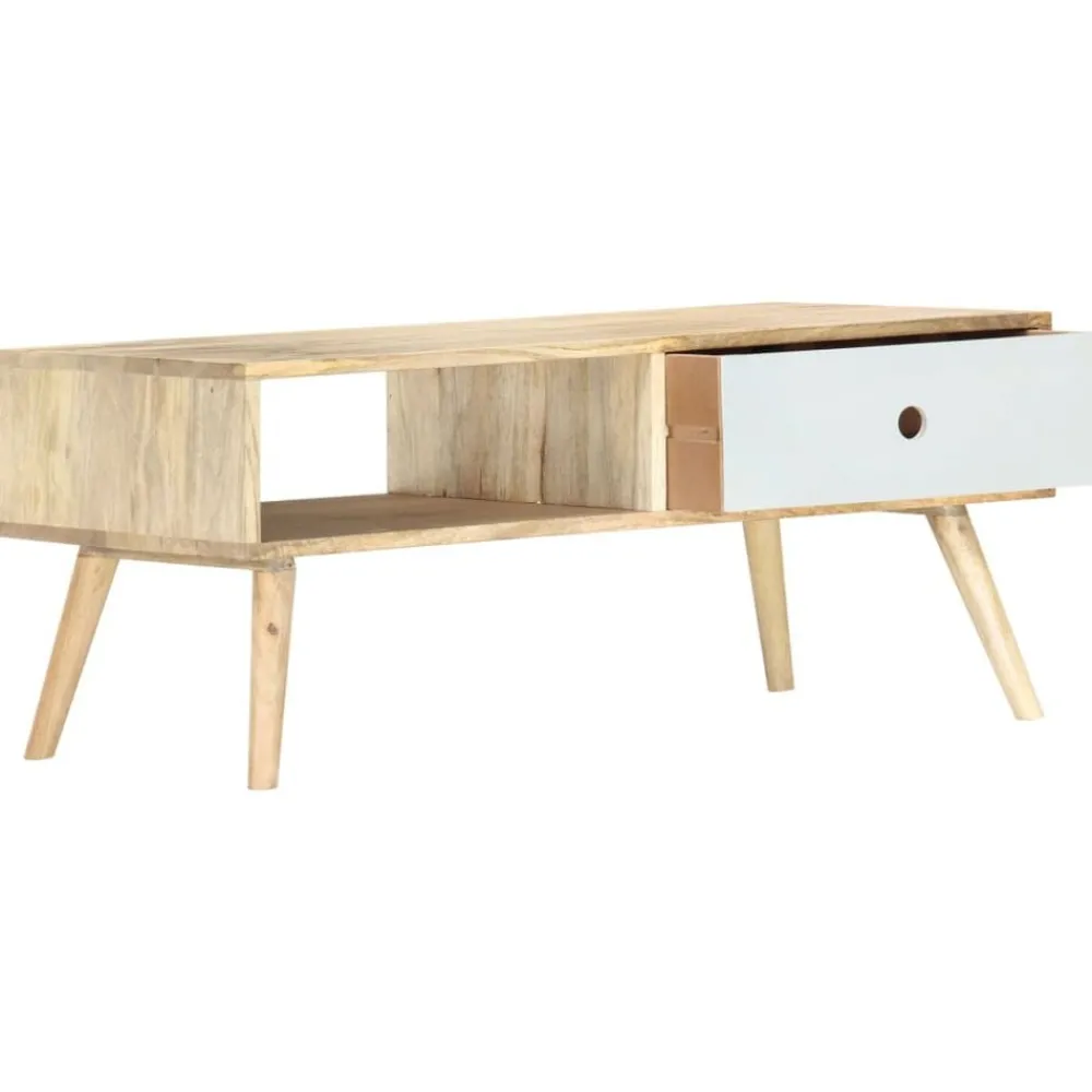Tables-vidaXL Table basse 90x50x40 cm Bois de manguier massif