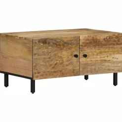 vidaXL Table basse 80x50x40 cm bois de manguier massif