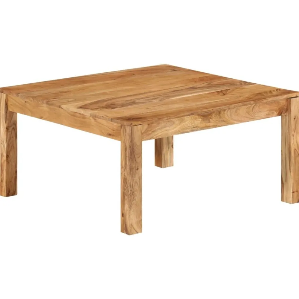 Tables-vidaXL Table basse 80x80x40 cm Bois d'acacia massif