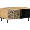 vidaXL Table basse 80x50x40 cm bois de manguier massif