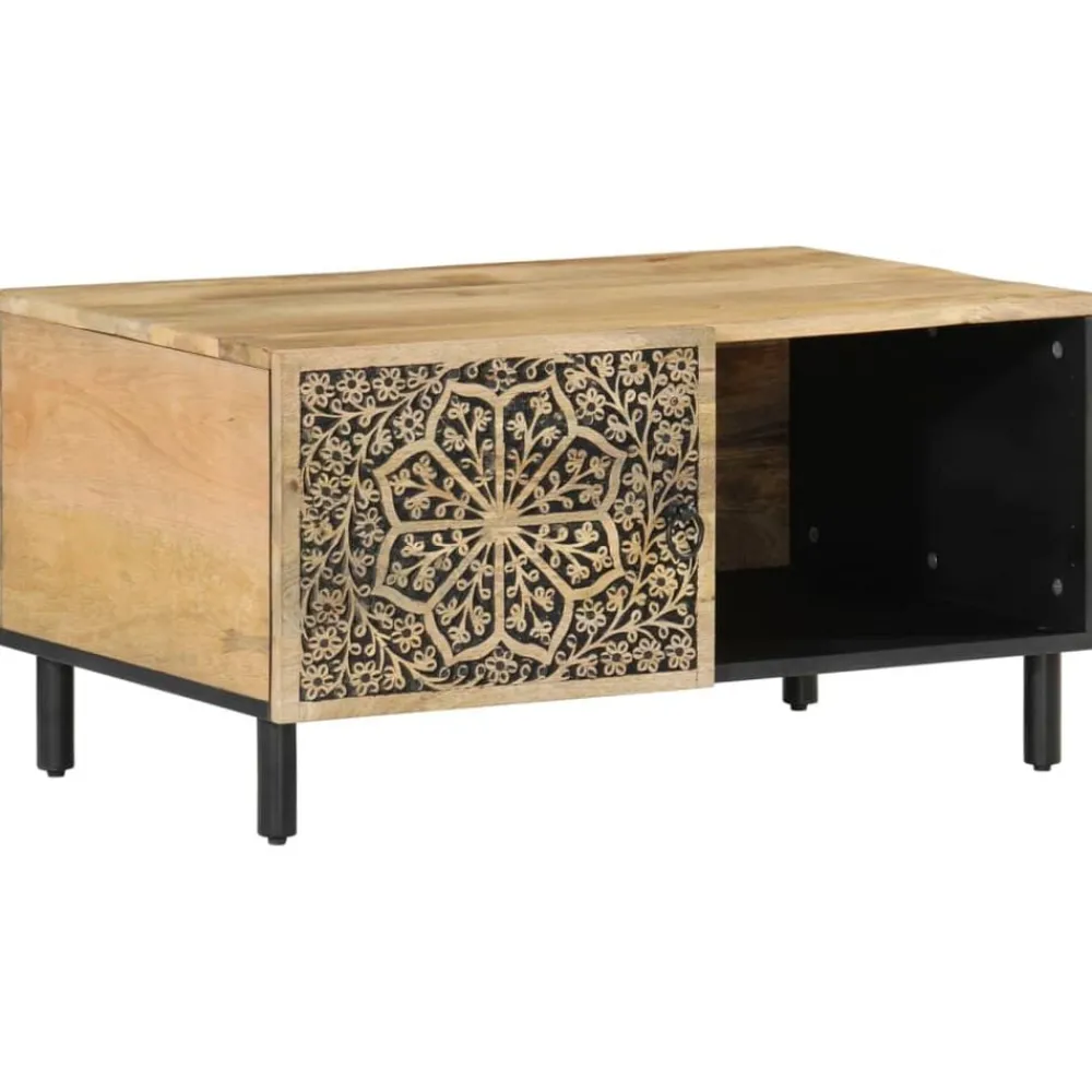 vidaXL Table basse 80x50x40 cm bois de manguier massif