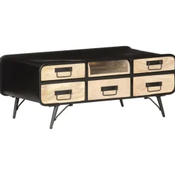 Tables-vidaXL Table basse 100x50x40 cm Bois de manguier massif