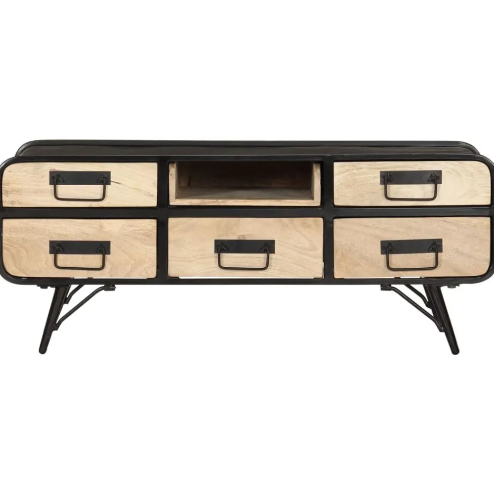 Tables-vidaXL Table basse 100x50x40 cm Bois de manguier massif