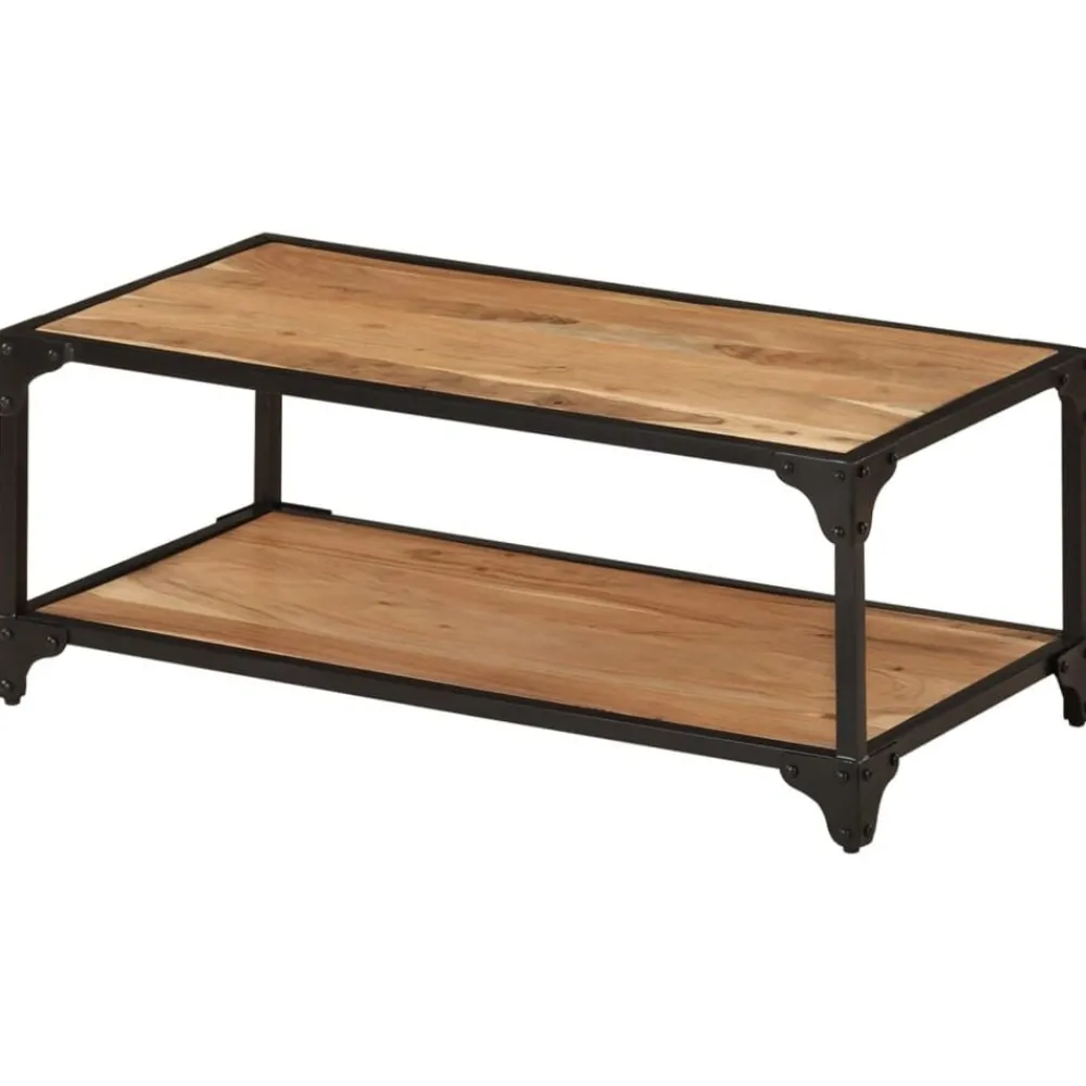 vidaXL Table basse 90x45x35 cm Bois d'acacia solide