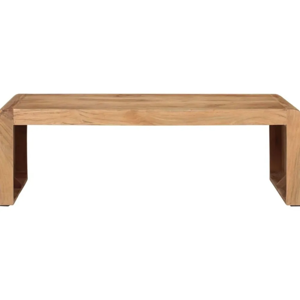 vidaXL Table basse 110x55x35 cm bois massif d'acacia