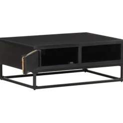Tables-vidaXL Table basse 90x60x35 cm Bois de manguier massif