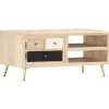 vidaXL Table basse 90x45x40 cm Bois de manguier massif