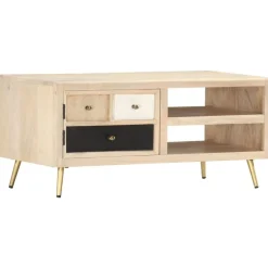 vidaXL Table basse 90x45x40 cm Bois de manguier massif