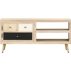 vidaXL Table basse 90x45x40 cm Bois de manguier massif