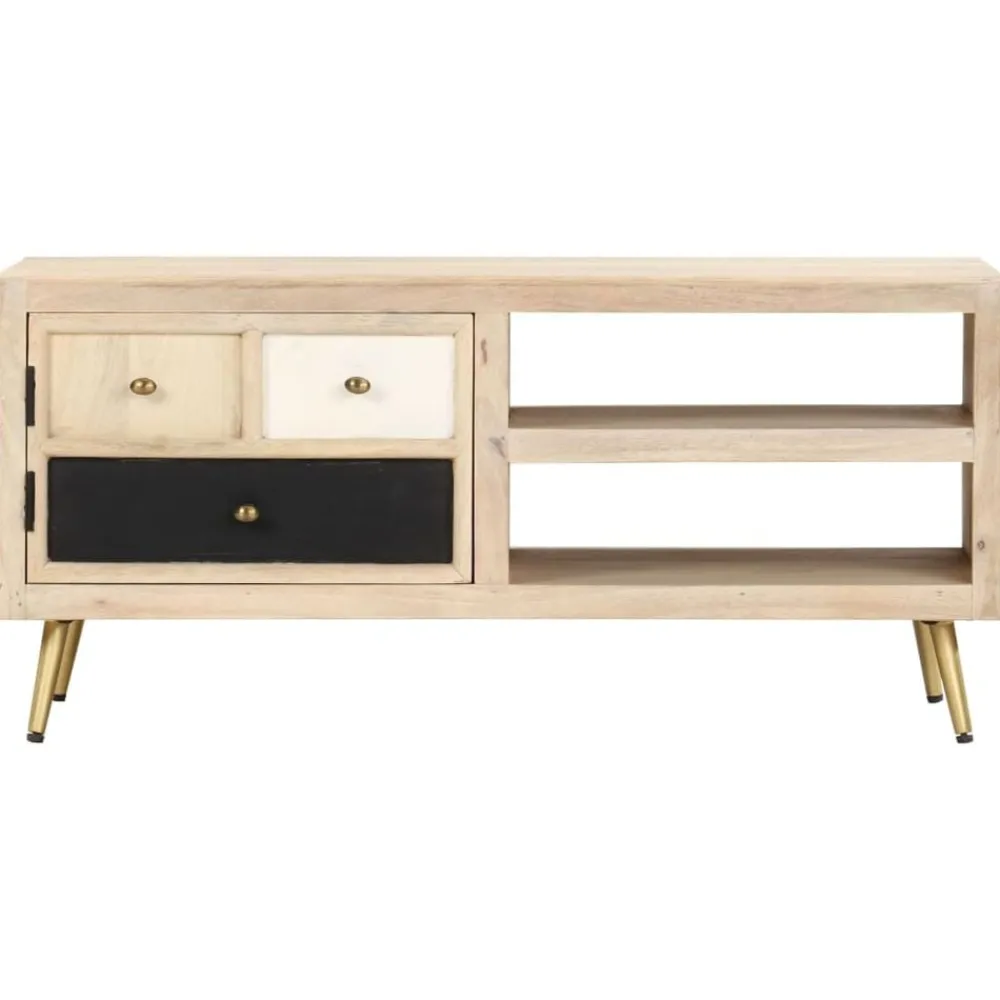 vidaXL Table basse 90x45x40 cm Bois de manguier massif
