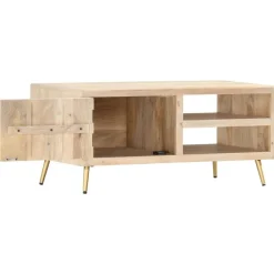 vidaXL Table basse 90x45x40 cm Bois de manguier massif