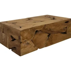 Tables-vidaXL Table basse 90x50x30 cm Teck véritable Marron