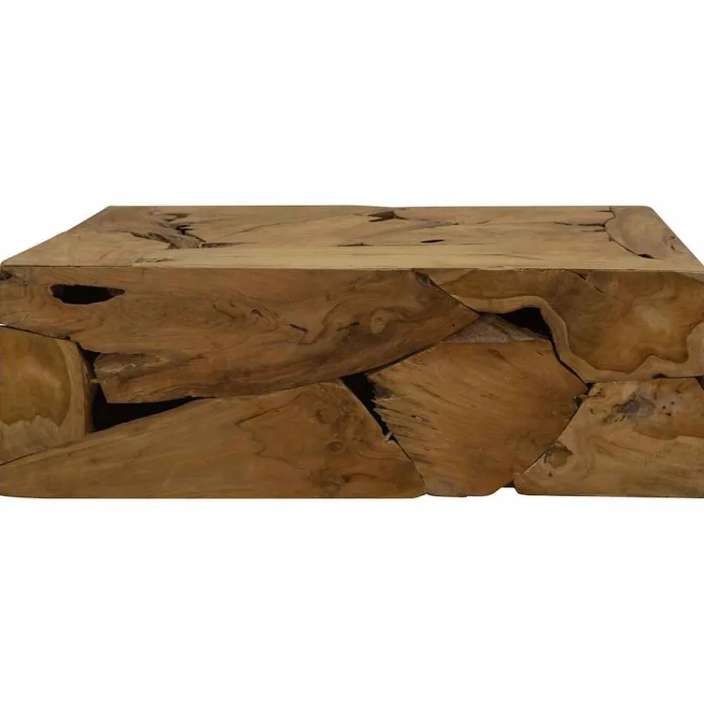 Tables-vidaXL Table basse 90x50x30 cm Teck véritable Marron
