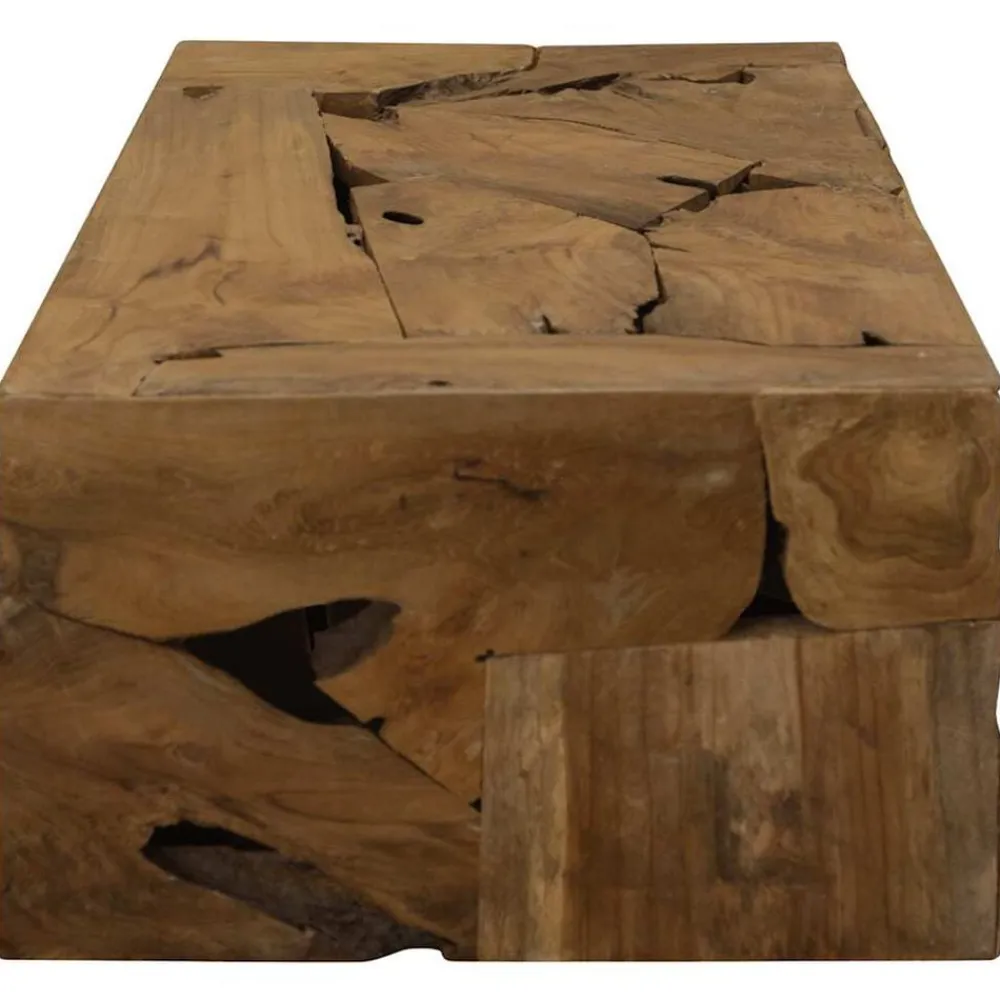 Tables-vidaXL Table basse 90x50x30 cm Teck véritable Marron