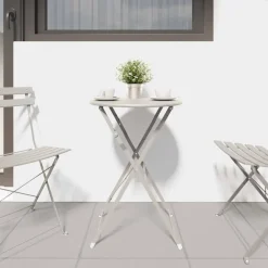 vidaXL Table bistrot Ø 50 x 71 cm Acier revêtu de poudre