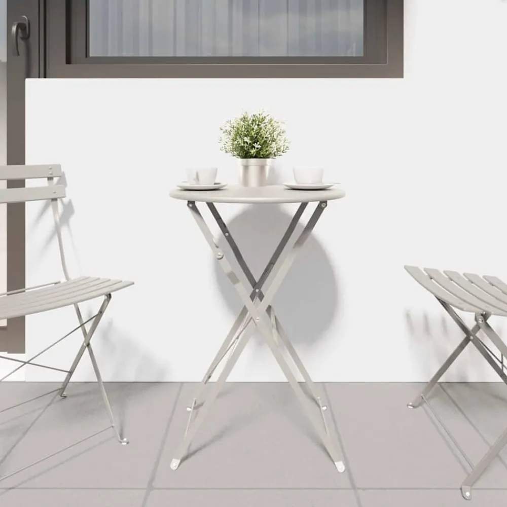 vidaXL Table bistrot Ø 50 x 71 cm Acier revêtu de poudre