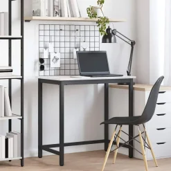 vidaXL table 80 x 50 x 77 cm Bois d'ingénierie et acier