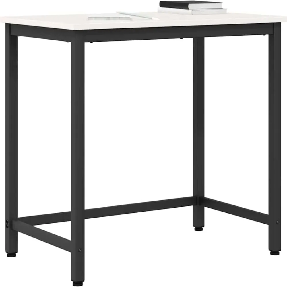 vidaXL table 80 x 50 x 77 cm Bois d'ingénierie et acier