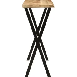 Tables-vidaXL Table console à live edge 105x33x76 cm bois de manguier massif Noir
