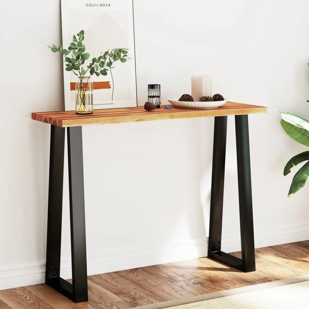 Tables-vidaXL Table console à live edge 110x35x80 cm bois d'acacia solide