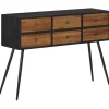 vidaXL Table console avec tiroirs 116x30x76 cm teck massif récupéré