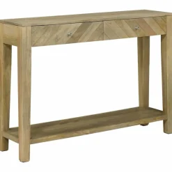 Tables-vidaXL Table console avec tiroir 110 x 30 x 80 cm Gris naturel