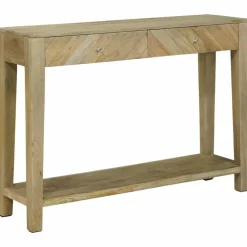 Tables-vidaXL Table console avec tiroir 110 x 30 x 80 cm Gris naturel
