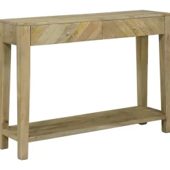 Tables-vidaXL Table console avec tiroir 110 x 30 x 80 cm Gris naturel