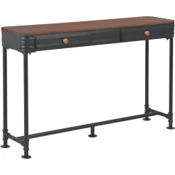 Tables-vidaXL Table console avec 2 tiroirs 120x30x75 cm Bois de sapin massif