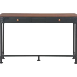 Tables-vidaXL Table console avec 2 tiroirs 120x30x75 cm Bois de sapin massif