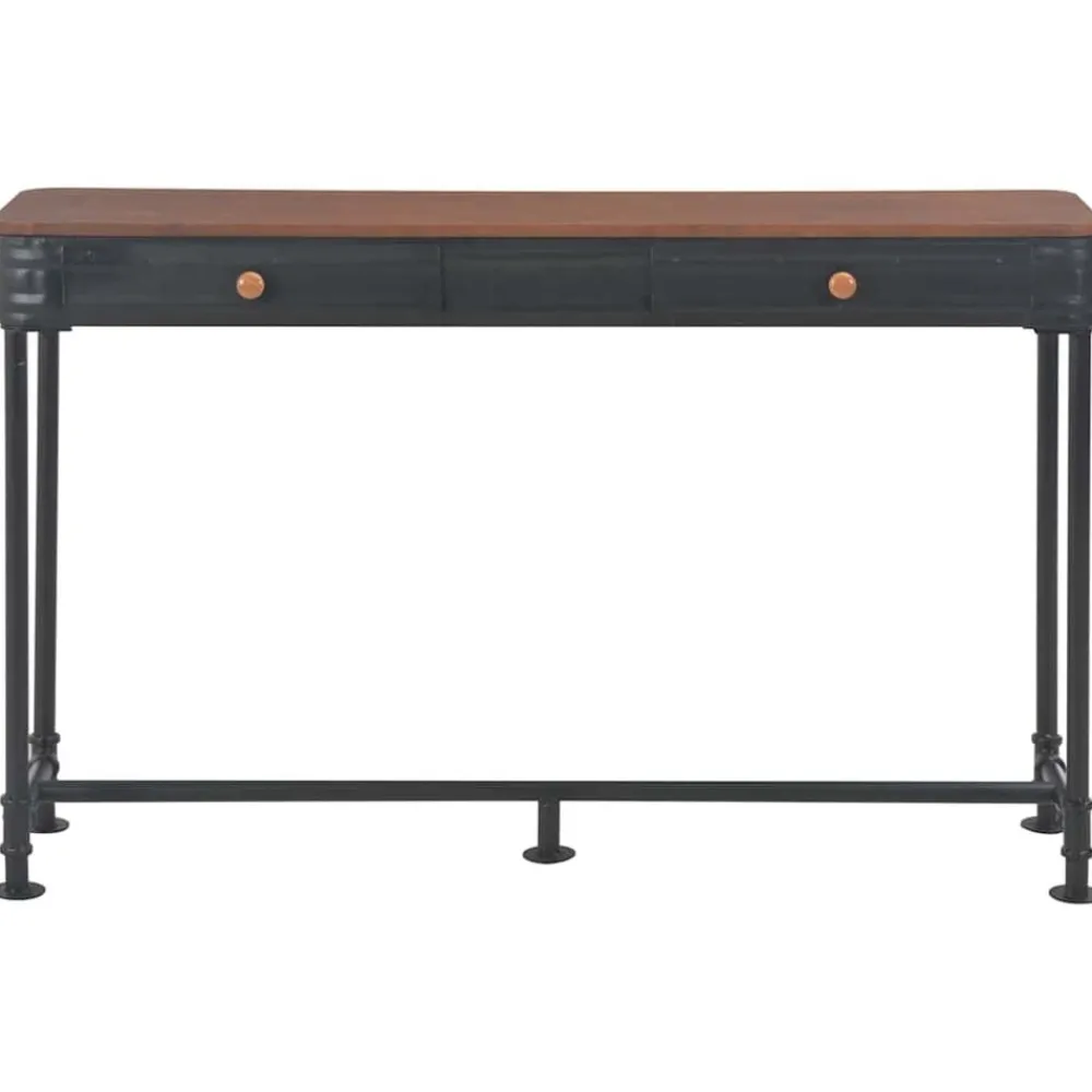Tables-vidaXL Table console avec 2 tiroirs 120x30x75 cm Bois de sapin massif